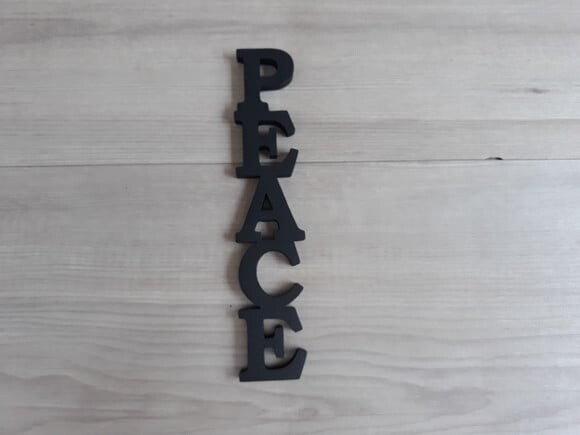 Palavra Decorativa de Parede - Peace