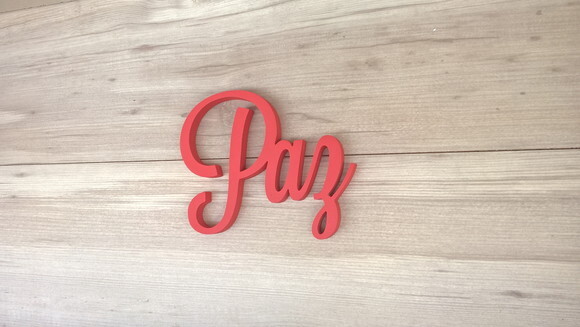 Palavra Decorativa de Parede - Paz linha LS