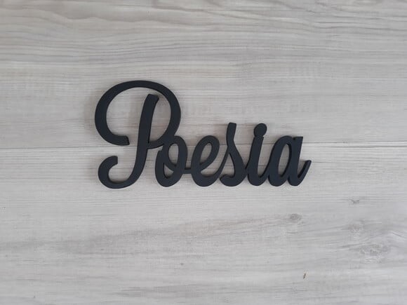 Palavra Decorativa de Parede - Poesia