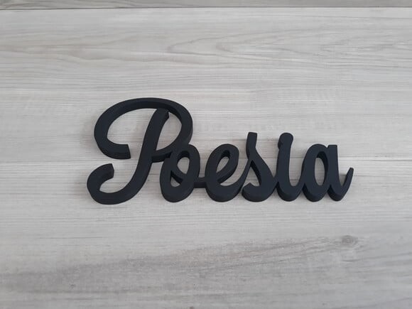 Palavra Decorativa de Parede - Poesia
