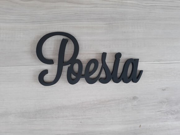Palavra Decorativa de Parede - Poesia