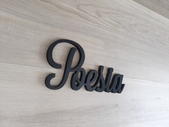 Palavra Decorativa de Parede - Poesia