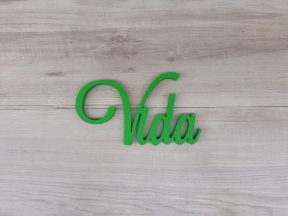 Palavra Decorativa de Parede - Vida - linha LS
