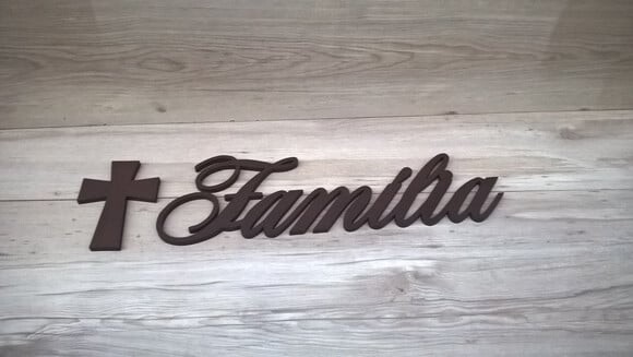 Palavra Decorativa de Parede Família - linha AS2 + Cruz