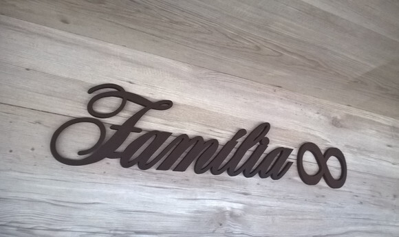 Palavra Decorativa de Parede Família - linha AS2 + Infinito