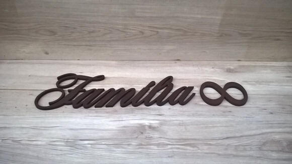 Palavra Decorativa de Parede Família - linha AS2 + Infinito