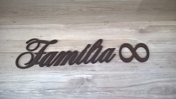 Palavra Decorativa de Parede Família - linha AS2 + Infinito