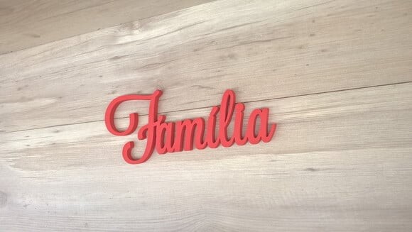 Palavra Decorativa de Parede Família - linha LS