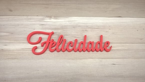 Palavra Decorativa de Parede Felicidade - linha LS