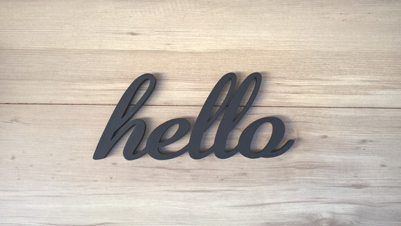 Palavra Decorativa de Parede Hello Modelo as