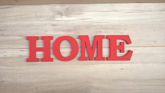 Palavra Decorativa de Parede HOME - linha BK