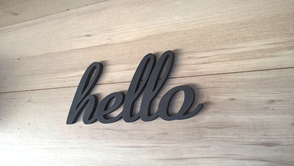 Palavra Decorativa de Parede Hello Modelo as