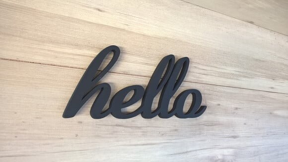 Palavra Decorativa de Parede Hello Modelo as