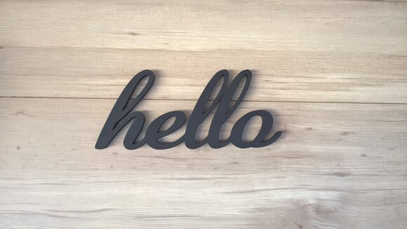 Palavra Decorativa de Parede Hello Modelo as