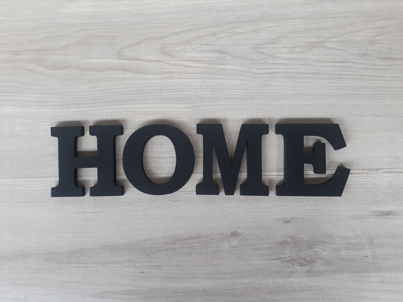 Palavra Decorativa de Parede HOME - linha BK - Tamanho P