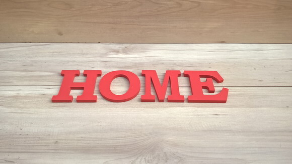 Palavra Decorativa de Parede HOME - linha BK