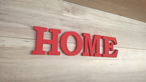 Palavra Decorativa de Parede HOME - linha BK