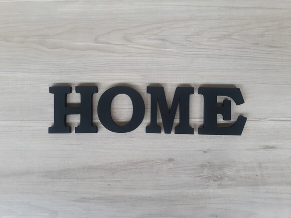 Palavra Decorativa de Parede HOME - linha BK - Tamanho P