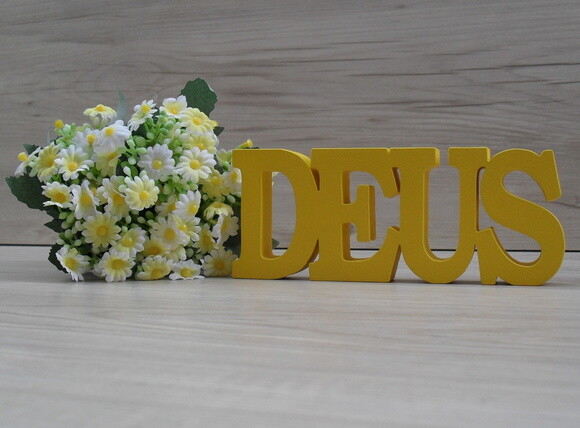 Palavra decorativa DEUS - linha BK
