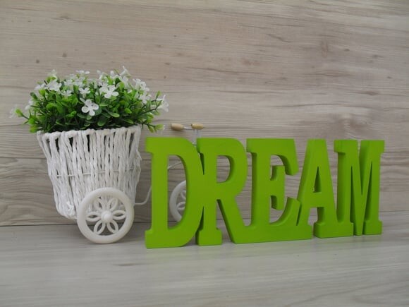 Palavra decorativa DREAM - linha BK M