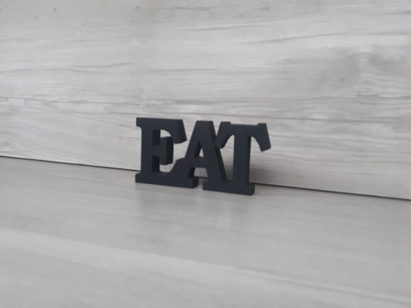 Palavra decorativa EAT - linha BK