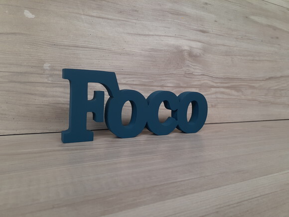 Palavra Decorativa Em Mdf - Foco - Linha Bk
