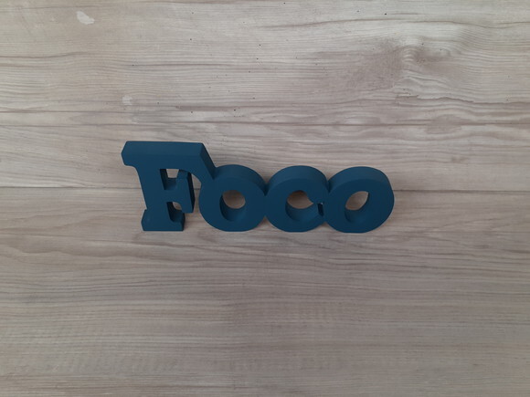 Palavra Decorativa Em Mdf - Foco - Linha Bk