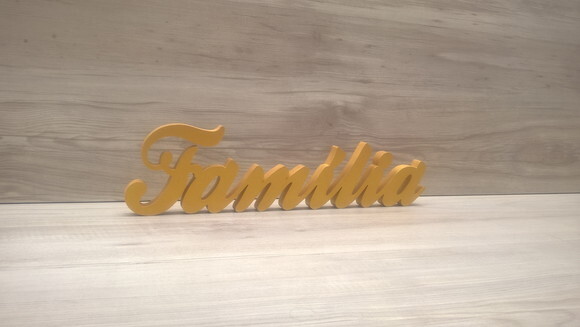 Palavra decorativa em mdf Família- Linha Clássico