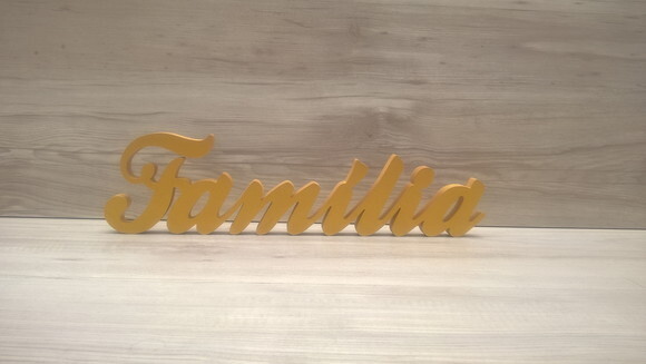 Palavra decorativa em mdf Família- Linha Clássico