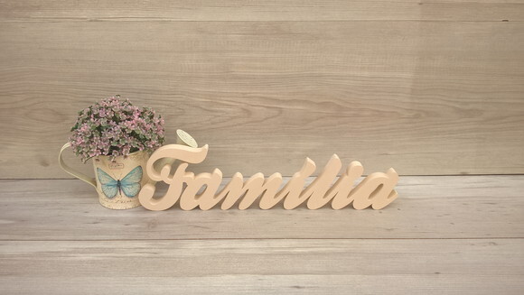 Palavra decorativa em mdf Família- Linha Clássico