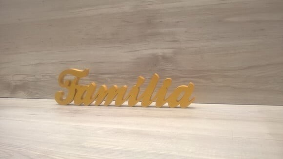 Palavra decorativa em mdf Família- Linha Clássico