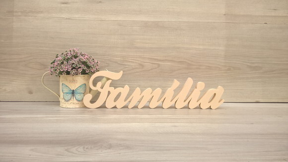 Palavra decorativa em mdf Família- Linha Clássico