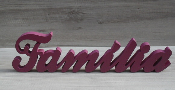 Palavra decorativa em mdf Família- Linha Clássico
