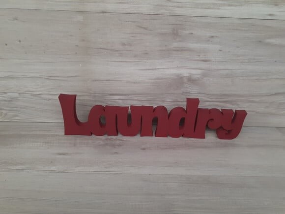 Palavra decorativa em MDF Laundry - Mod Sr