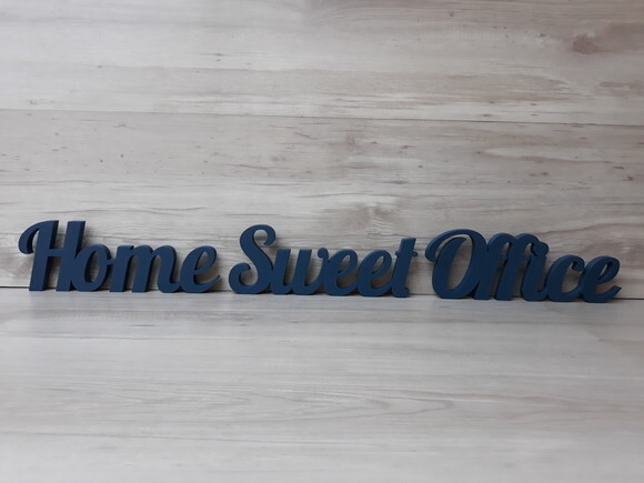 Palavra decorativa em mdf Home Sweet Office