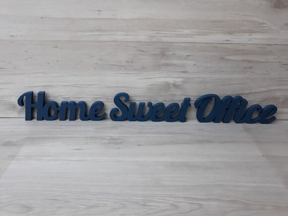 Palavra decorativa em mdf Home Sweet Office