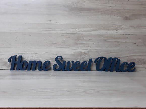 Palavra decorativa em mdf Home Sweet Office
