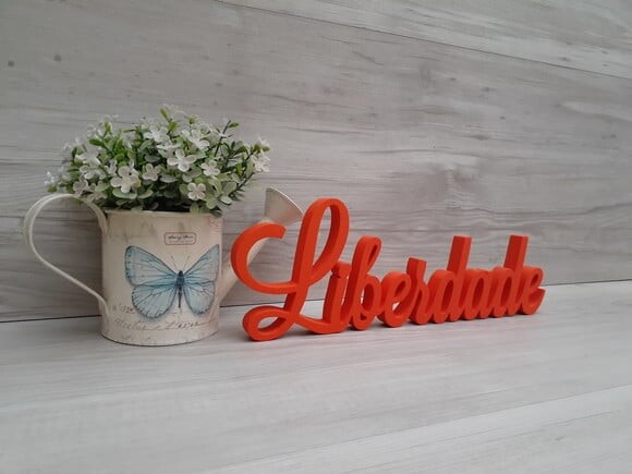 Palavra decorativa em mdf Liberdade - Mod LS