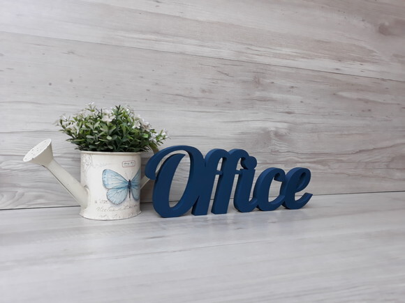 Palavra decorativa em mdf Office