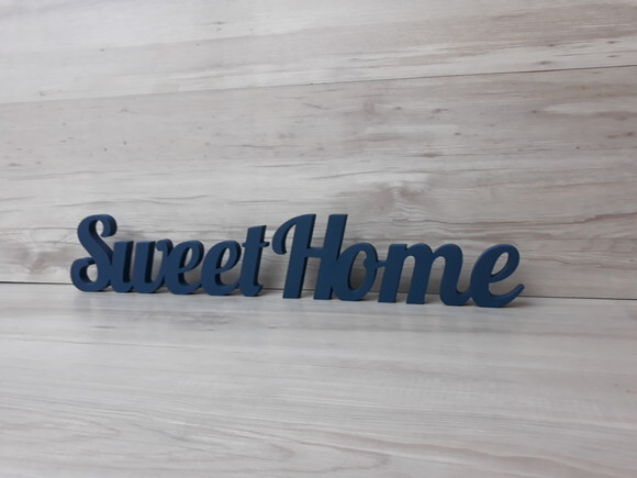 Palavra decorativa em mdf Sweet Home