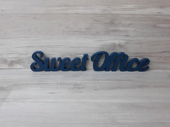 Palavra decorativa em mdf Sweet Office