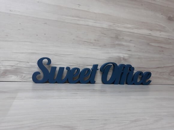 Palavra decorativa em mdf Sweet Office