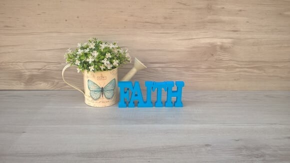 Palavra decorativa FAITH - linha BK
