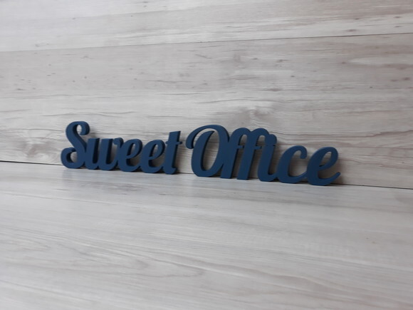 Palavra decorativa em mdf Sweet Office
