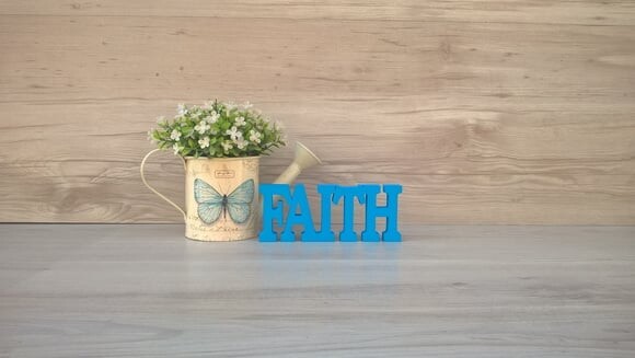 Palavra decorativa FAITH - linha BK