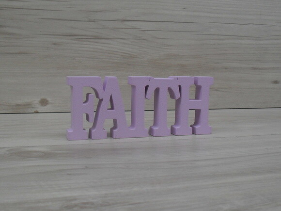 Palavra decorativa FAITH - linha BK