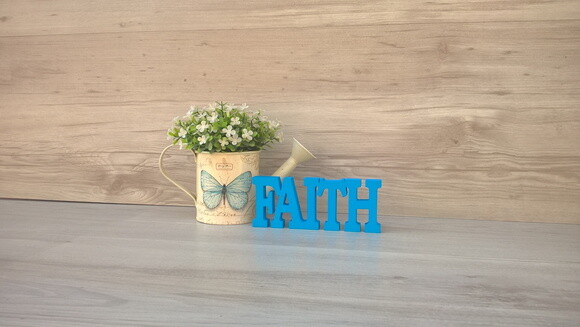 Palavra decorativa FAITH - linha BK
