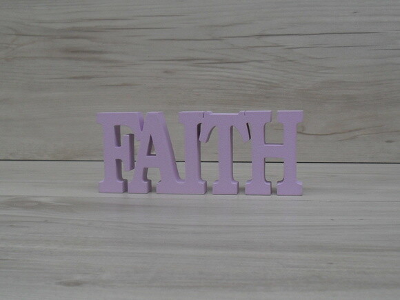 Palavra decorativa FAITH - linha BK