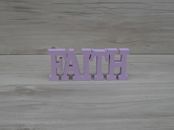 Palavra decorativa FAITH - linha BK