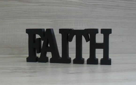 Palavra decorativa FAITH - linha BK